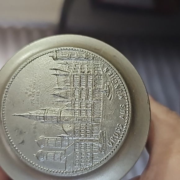 Beer ...Mini.. Stein Mug Silver Plated Embossed Lid - Picture 3 of 6